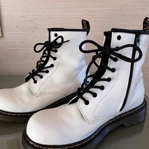 White Dr. Marten Kids Boots size 6